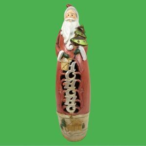 Kirkland beautiful 19” tall light up ceramic Santa!